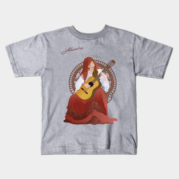 Flamenco Kids T-Shirt by Lydilena